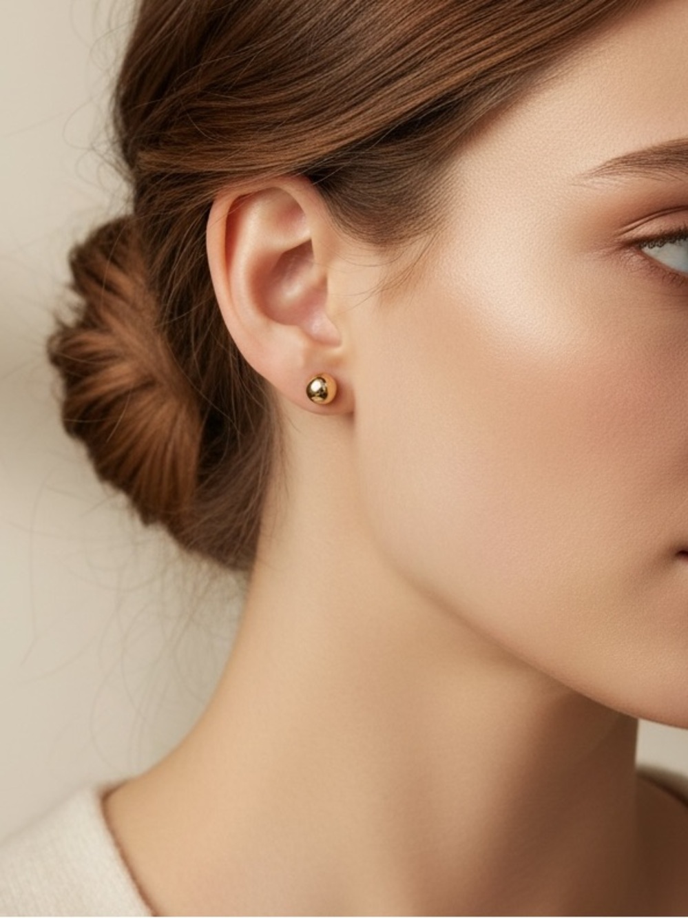 10K Gold Ball Stud Earrings 
4mm
New
Elegant